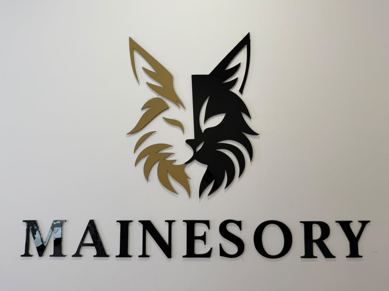 The Mainesory sign at our cattery in Petaling Jaya